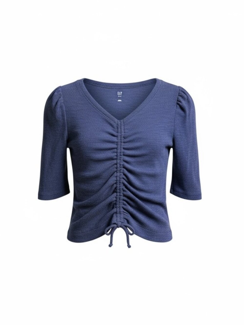 GAP Girls’ Ruched V-Neck Top – Size Medium
